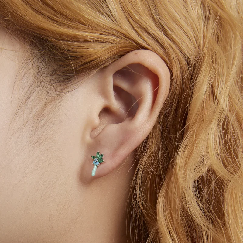 (bilde for) Pandora Style Funny Coconut Tree Stud øredobber - SCE1403 - Vis 5
