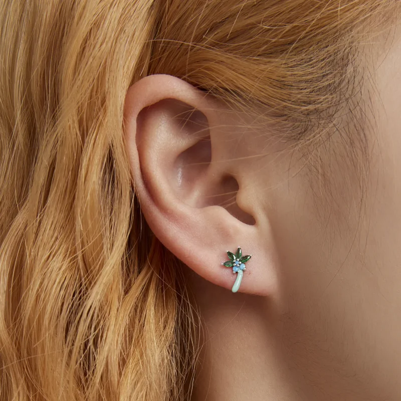 (bilde for) Pandora Style Funny Coconut Tree Stud øredobber - SCE1403 - Vis 6