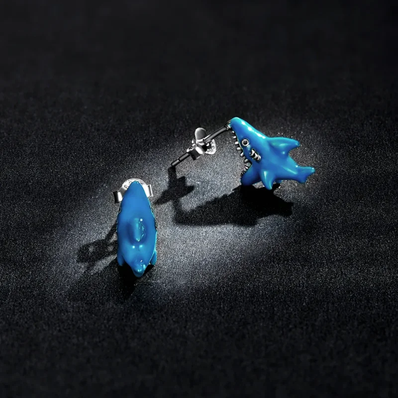 (bilde for) Pandora Style Funny Little Shark Stud øredobber - BSE563 - Vis 5