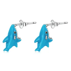 (bilde for) Pandora Style Funny Little Shark Stud øredobber - BSE563