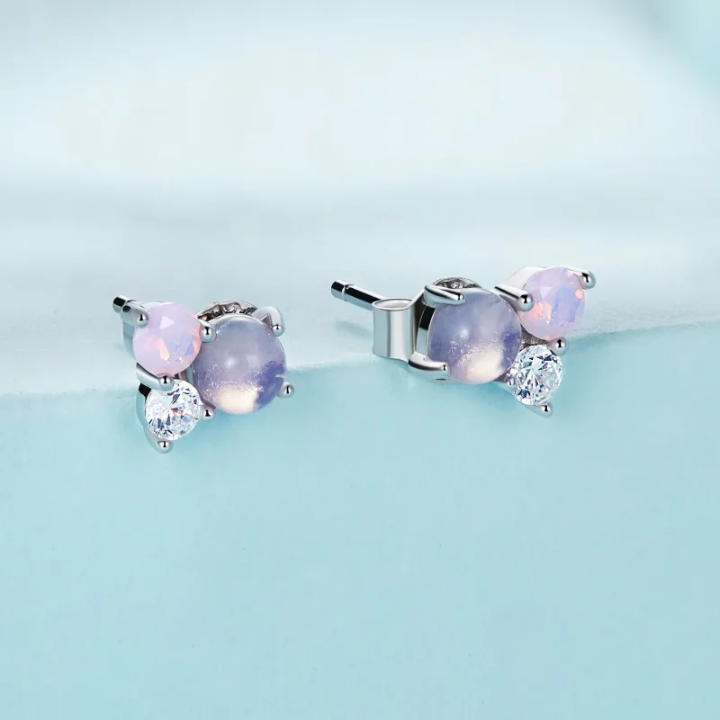 (bilde for) Pandora Style Gem Stitching øredobber - SCE1451 - Vis 2