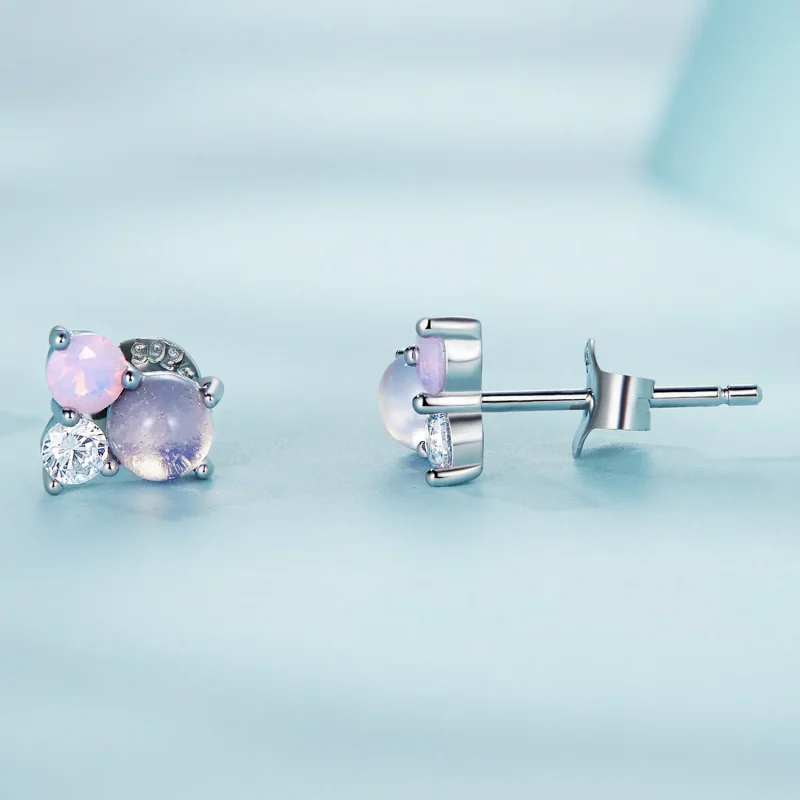 (bilde for) Pandora Style Gem Stitching øredobber - SCE1451 - Vis 3