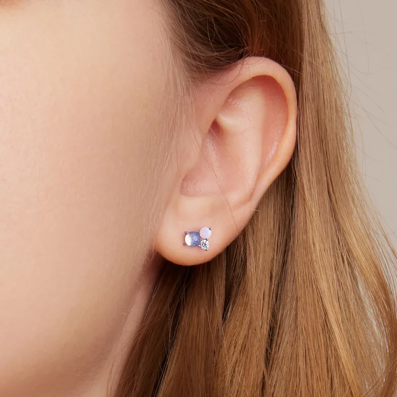 (bilde for) Pandora Style Gem Stitching øredobber - SCE1451 - Vis 7
