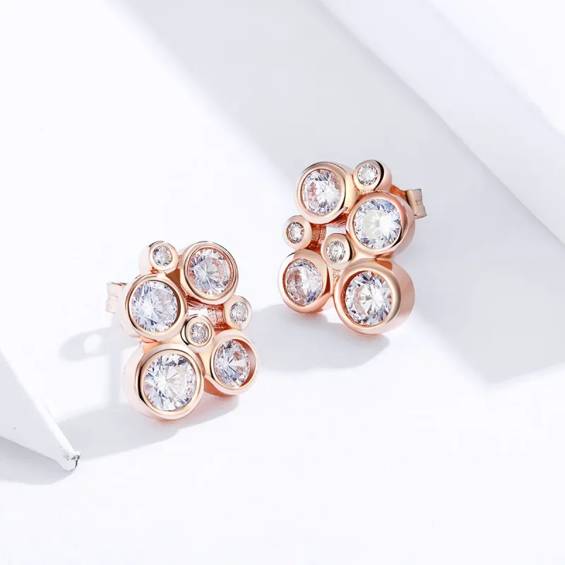 (bilde for) Pandora Style geometriske boble øredobber - SCE810 - Vis 2