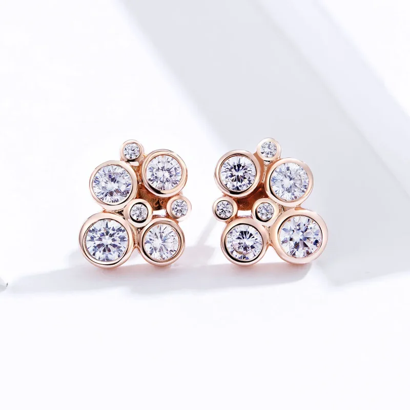 (bilde for) Pandora Style geometriske boble øredobber - SCE810 - Vis 4