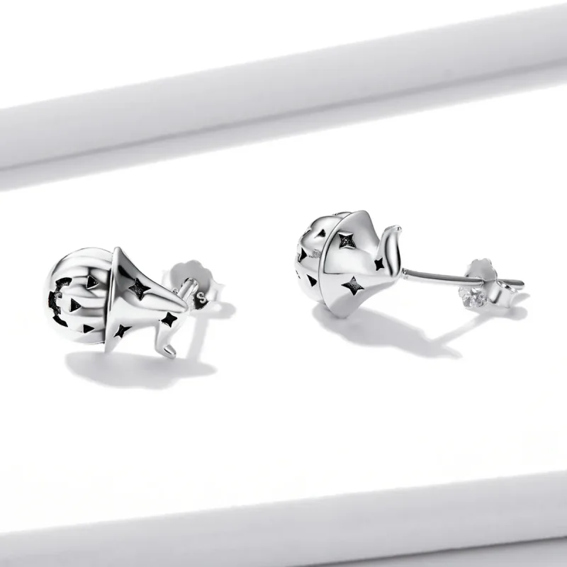 (bilde for) Pandora Style Halloween Pumpkin Stud øredobber - BSE537 - Vis 3