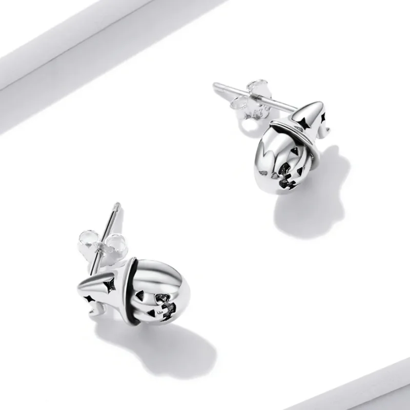 (bilde for) Pandora Style Halloween Pumpkin Stud øredobber - BSE537 - Vis 4