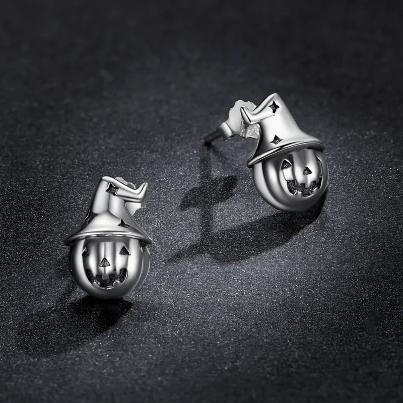 (bilde for) Pandora Style Halloween Pumpkin Stud øredobber - BSE537 - Vis 5