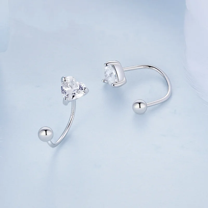 (bilde for) Pandora Style Hjerte Tråd øredobber - BSE697 - Vis 3