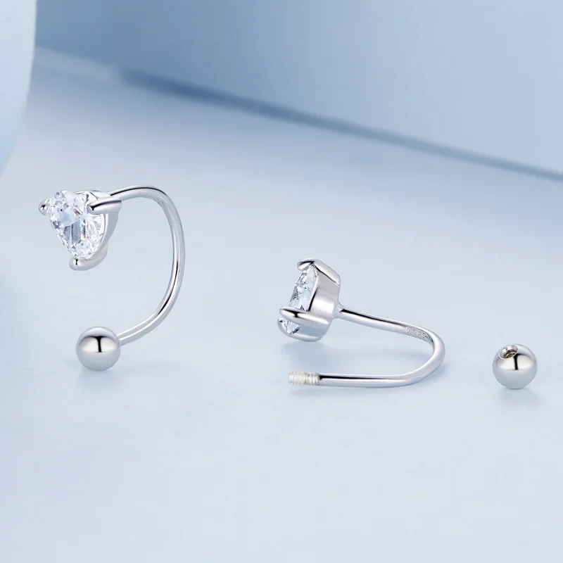 (bilde for) Pandora Style Hjerte Tråd øredobber - BSE697 - Vis 4