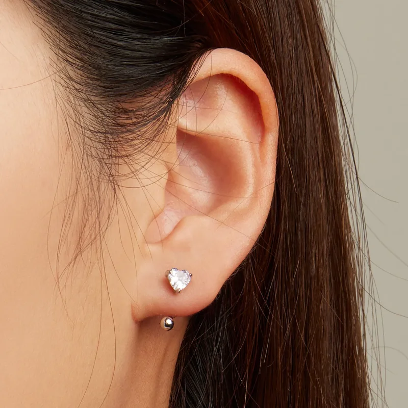 (bilde for) Pandora Style Hjerte Tråd øredobber - BSE697 - Vis 6