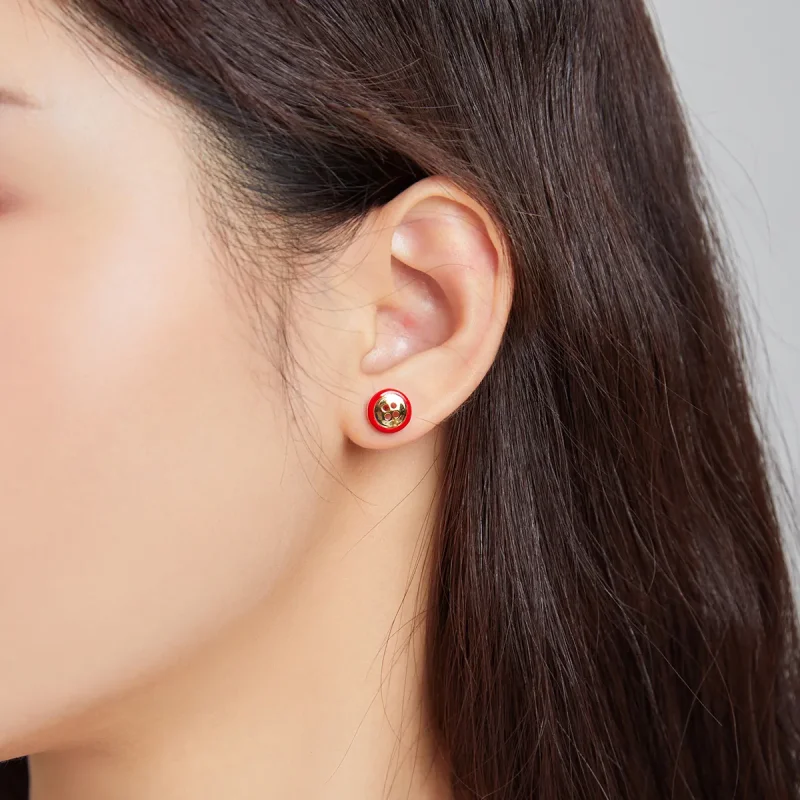 (bilde for) Pandora Style knappe øredobber - SCE1060 - Vis 3