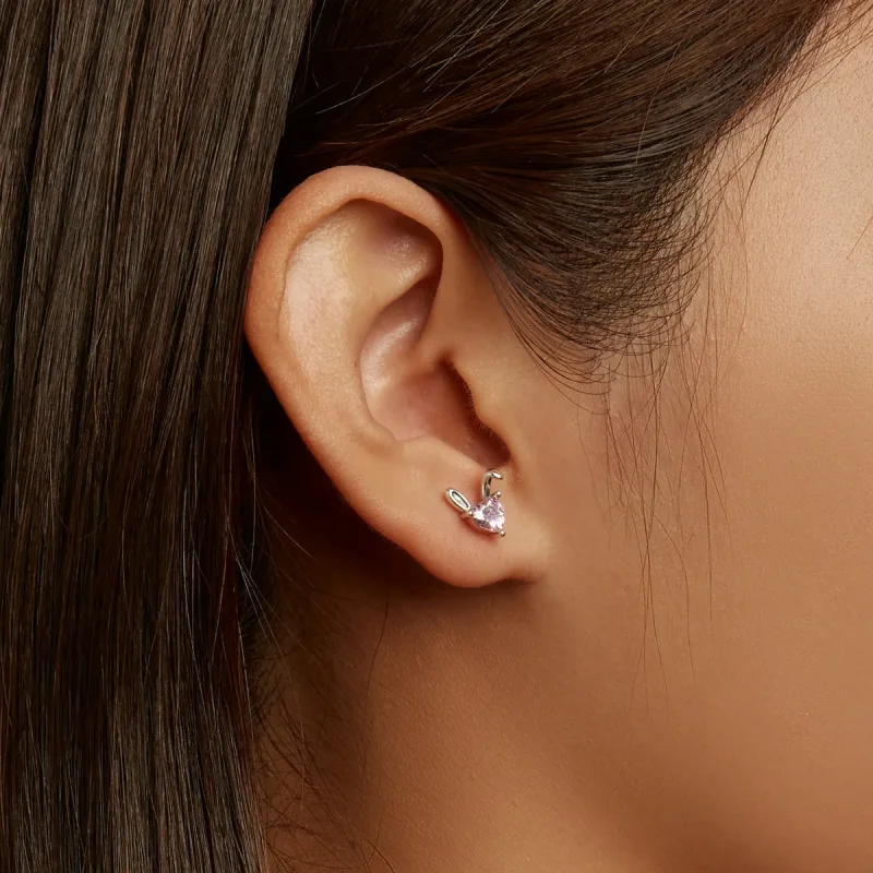 (bilde for) Pandora Style Love Rabbit Ears Stud øredobber - SCE1365 - Vis 6