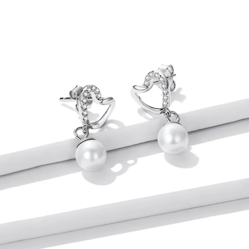 (bilde for) Pandora Style Love Shell Beads-Elegante øredobber - BSE552 - Vis 2