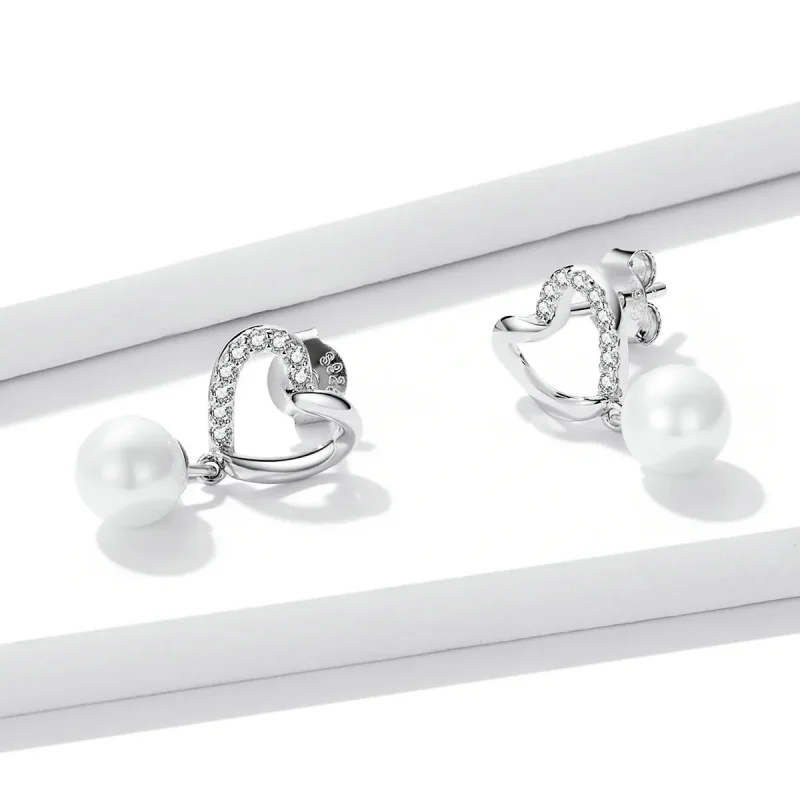 (bilde for) Pandora Style Love Shell Beads-Elegante øredobber - BSE552 - Vis 3