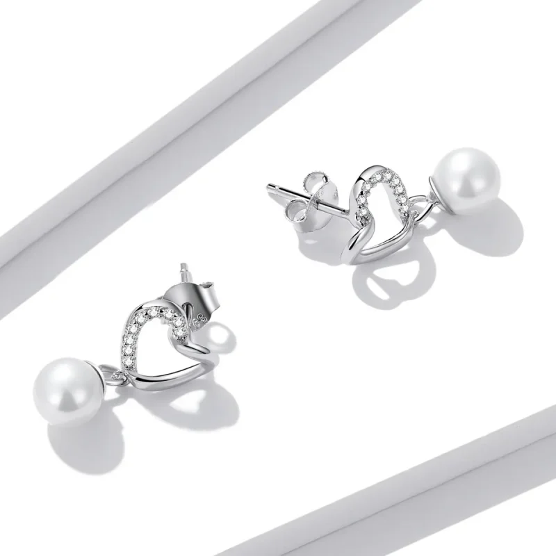 (bilde for) Pandora Style Love Shell Beads-Elegante øredobber - BSE552 - Vis 4