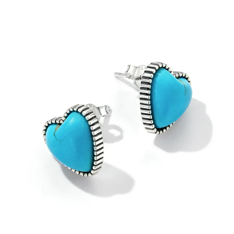 (bilde for) Pandora Style Love Turkise øredobber - BSE591 - Vis 4