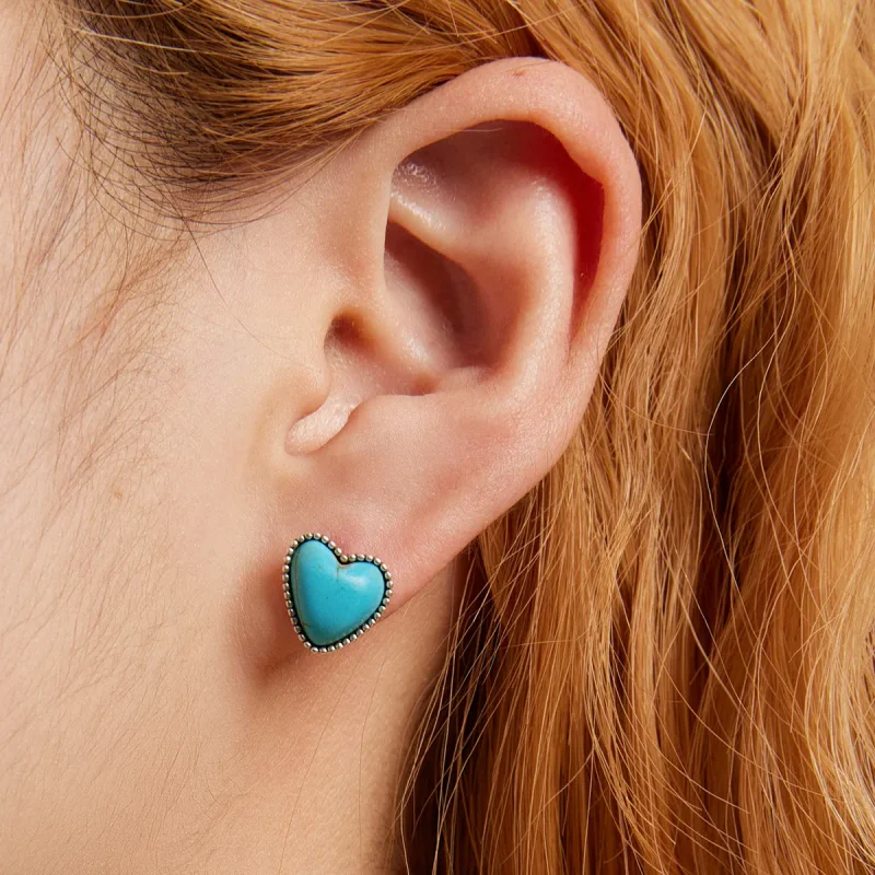 (bilde for) Pandora Style Love Turkise øredobber - BSE591 - Vis 7