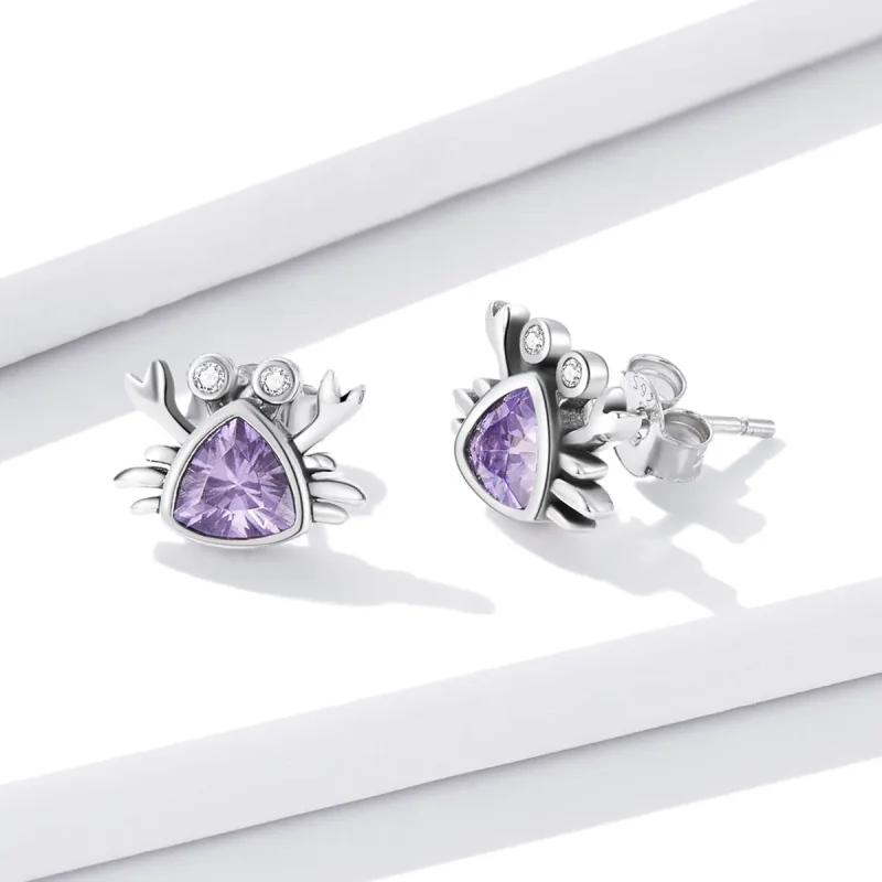 (bilde for) Pandora Style Mini Crab Stud øredobber - BSE572 - Vis 3