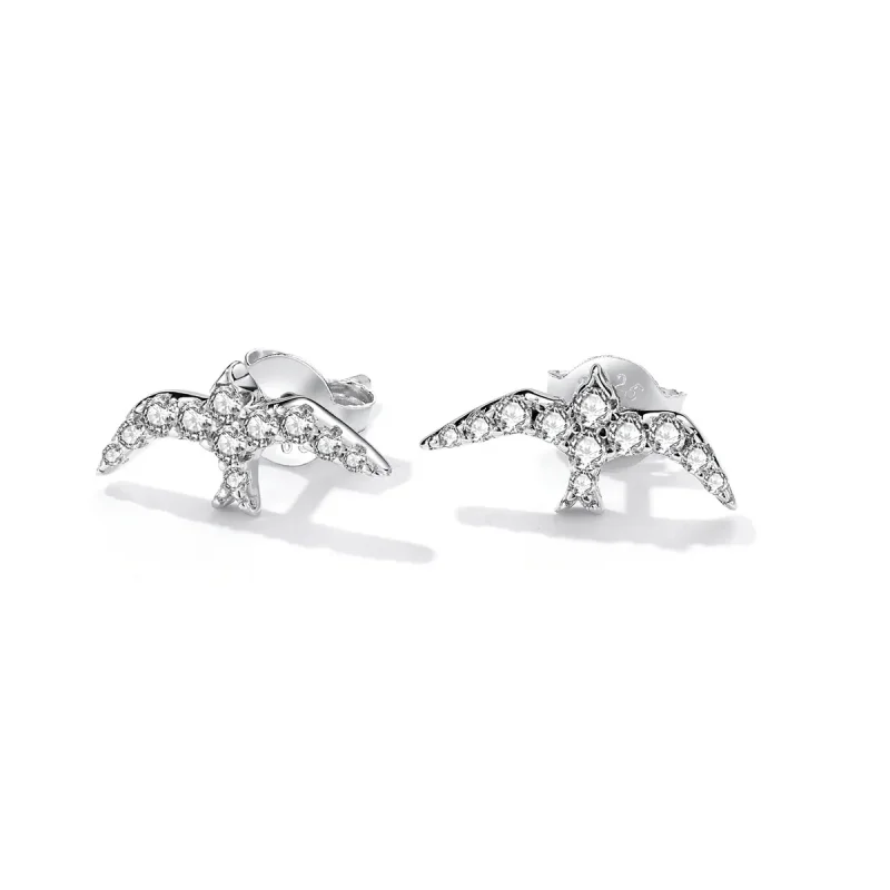 (bilde for) Pandora Style Mini Swallow Stud øredobber - BSE594 - Vis 3