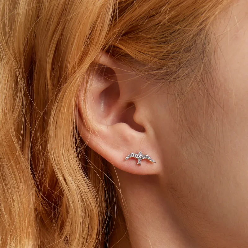 (bilde for) Pandora Style Mini Swallow Stud øredobber - BSE594 - Vis 7