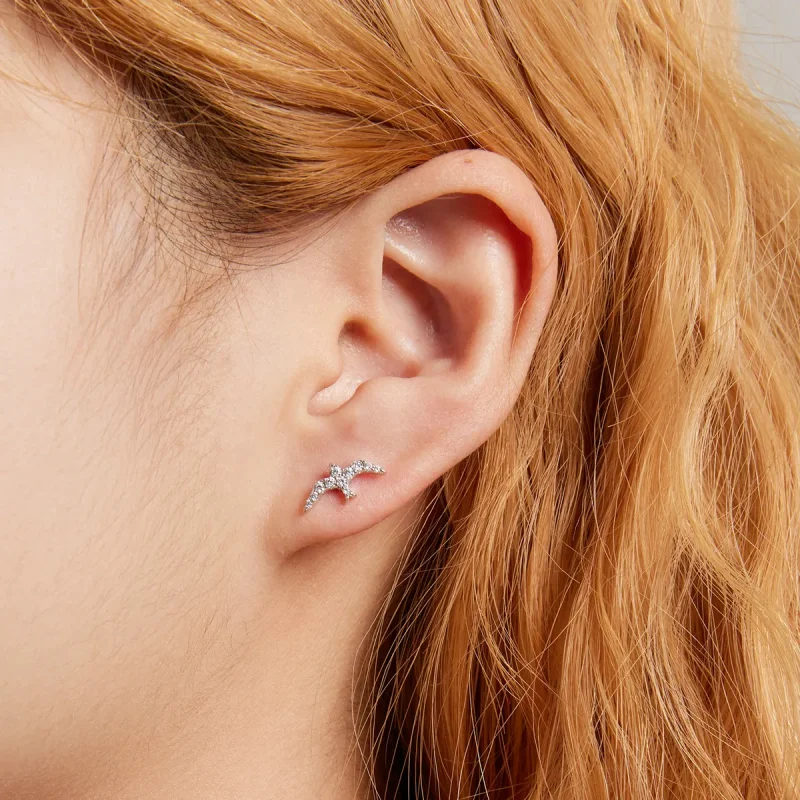 (bilde for) Pandora Style Mini Swallow Stud øredobber - BSE594 - Vis 8