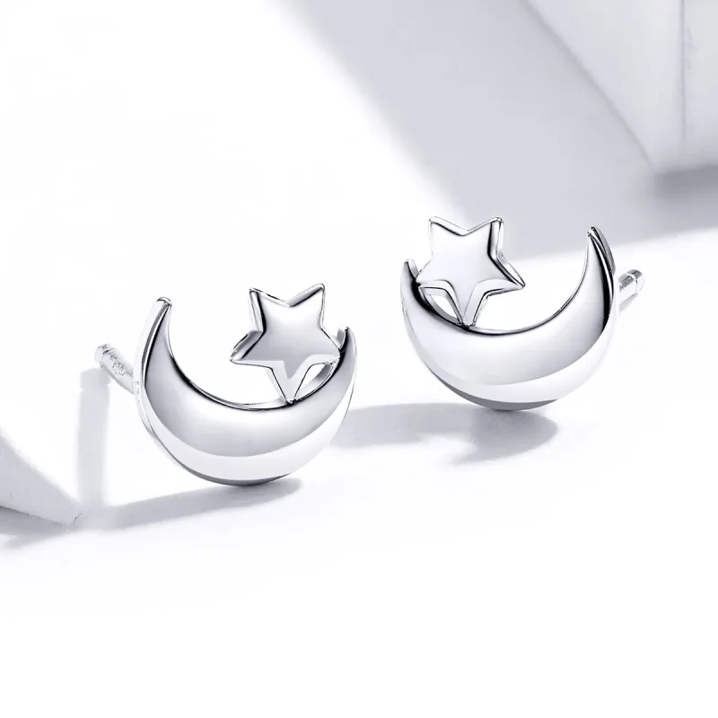 (bilde for) Pandora Style Moon and Stars ørepynt - SCE726 - Vis 2