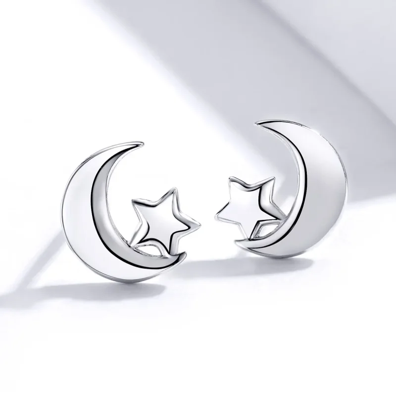 (bilde for) Pandora Style Moon and Stars ørepynt - SCE726 - Vis 3