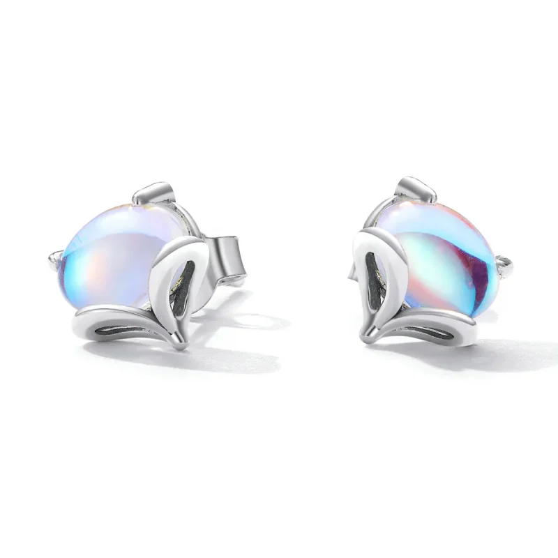 (bilde for) Pandora Style Moonstone Fox Stud øredobber - SCE1386 - Vis 2
