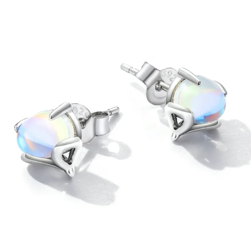 (bilde for) Pandora Style Moonstone Fox Stud øredobber - SCE1386 - Vis 3