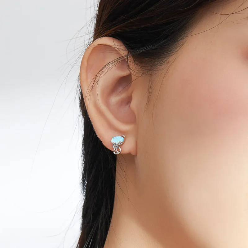 (bilde for) Pandora Style Opal Cute Cat Stud øredobber - SCE828 - Vis 5
