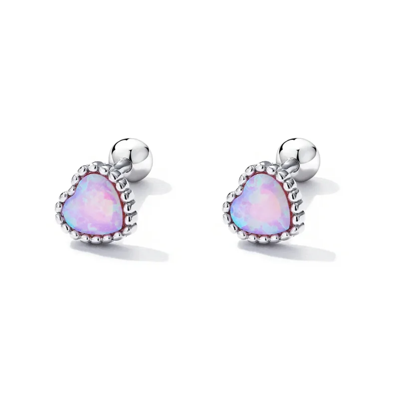 (bilde for) Pandora Style Opal Love Stud øredobber - SCE1383 - Vis 2