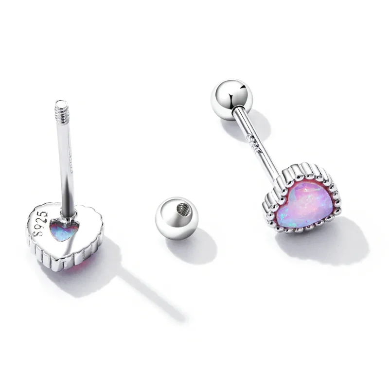 (bilde for) Pandora Style Opal Love Stud øredobber - SCE1383 - Vis 3