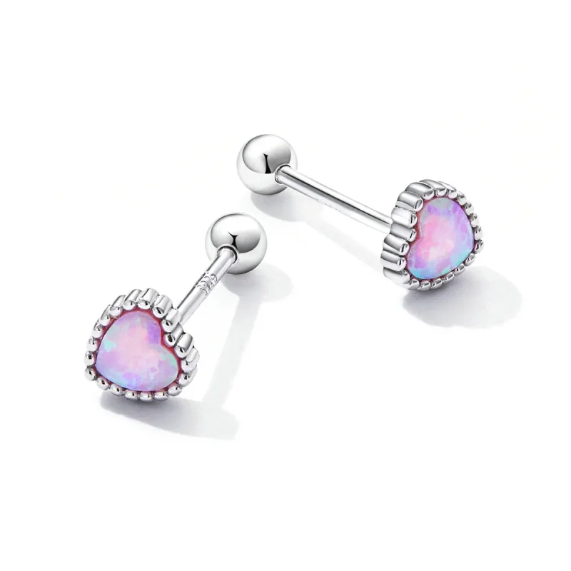 (bilde for) Pandora Style Opal Love Stud øredobber - SCE1383 - Vis 4