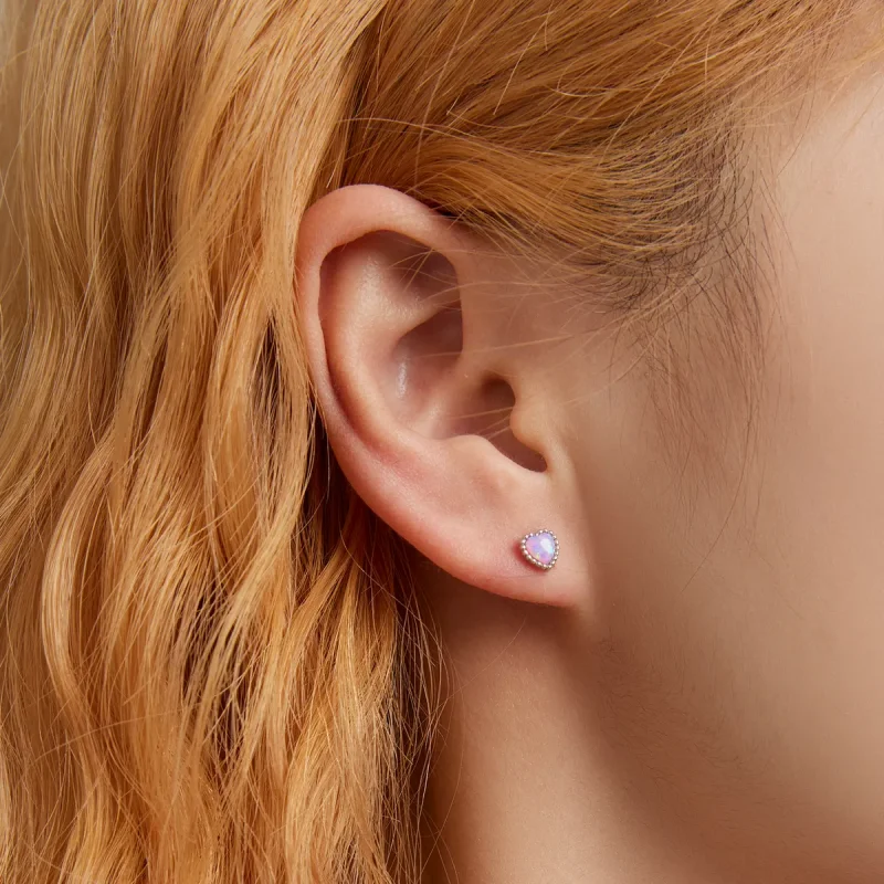 (bilde for) Pandora Style Opal Love Stud øredobber - SCE1383 - Vis 6