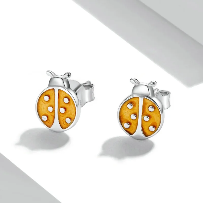 (bilde for) Pandora Style oransje marihøne ørepynt - SCE1345 - Vis 2