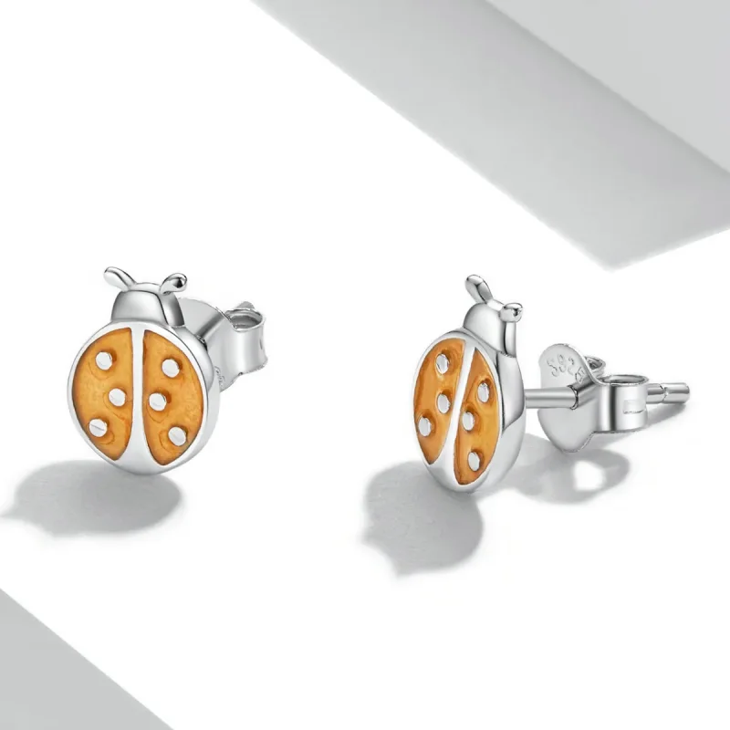 (bilde for) Pandora Style oransje marihøne ørepynt - SCE1345 - Vis 3
