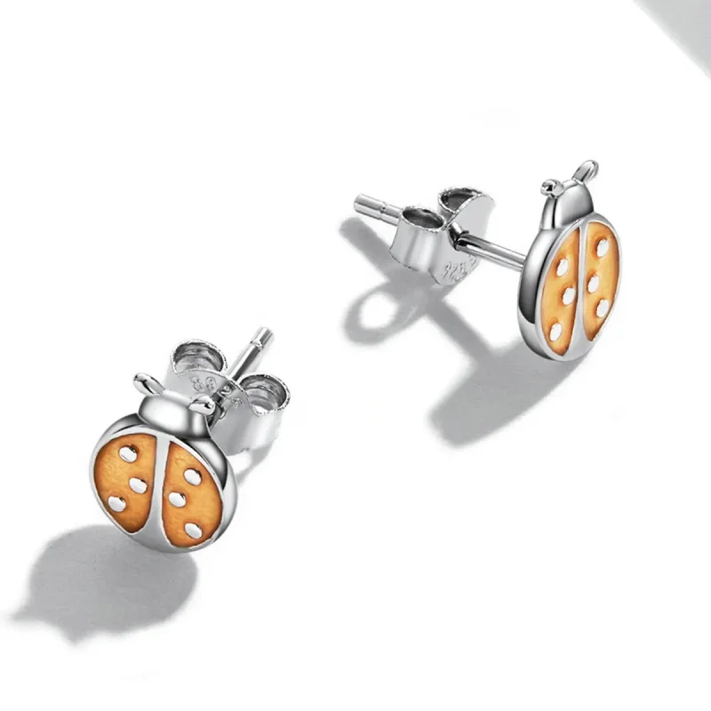 (bilde for) Pandora Style oransje marihøne ørepynt - SCE1345 - Vis 4