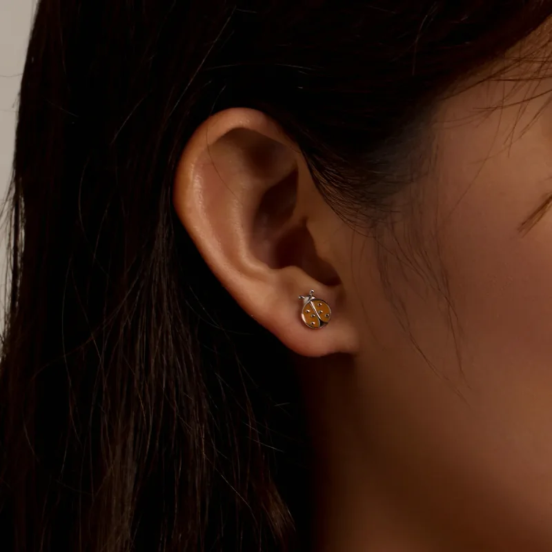 (bilde for) Pandora Style oransje marihøne ørepynt - SCE1345 - Vis 7