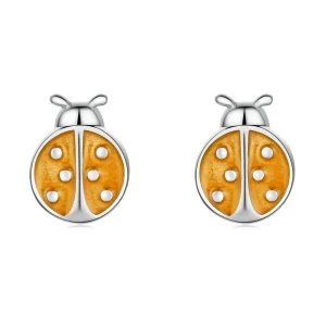 (bilde for) Pandora Style oransje marihøne ørepynt - SCE1345