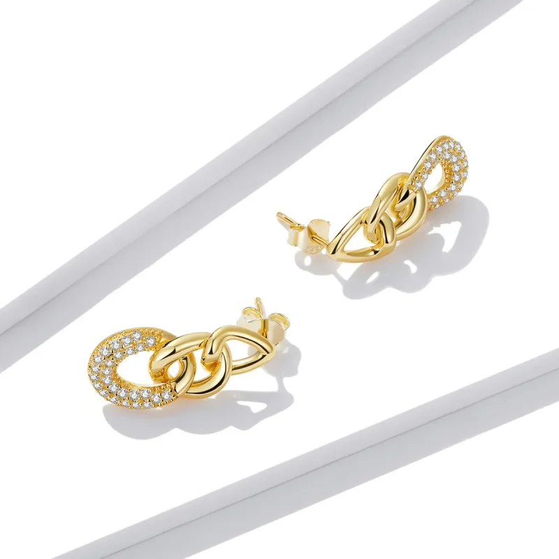 (bilde for) Pandora Style Personality Chain Stud øredobber - BSE545 - Vis 4