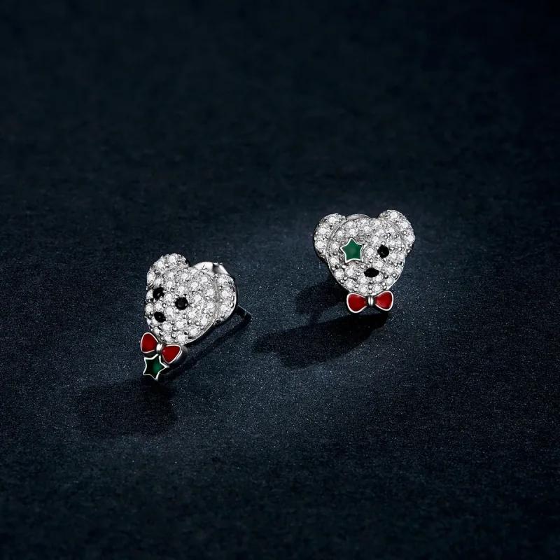 (bilde for) Pandora Style Playful Bear Stud øredobber - BSE437 - Vis 5
