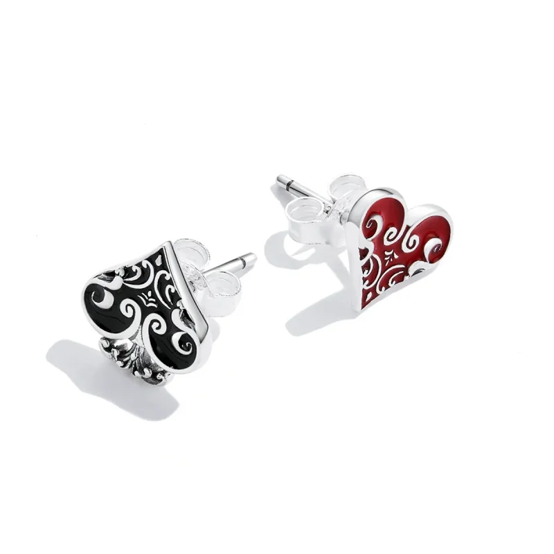 (bilde for) Pandora Style Poker Hearts øredobber - SCE1378 - Vis 4