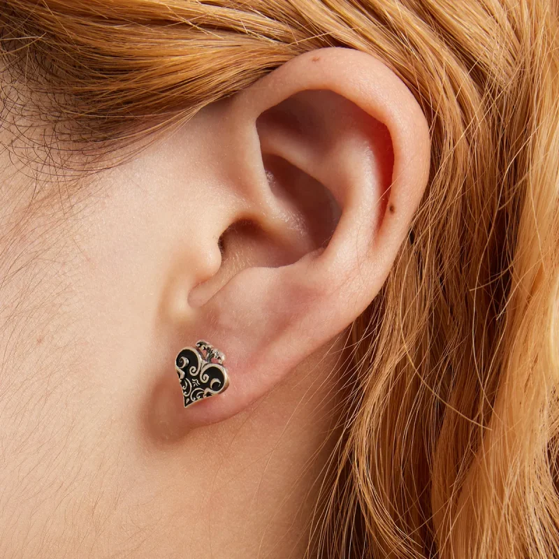 (bilde for) Pandora Style Poker Hearts øredobber - SCE1378 - Vis 5