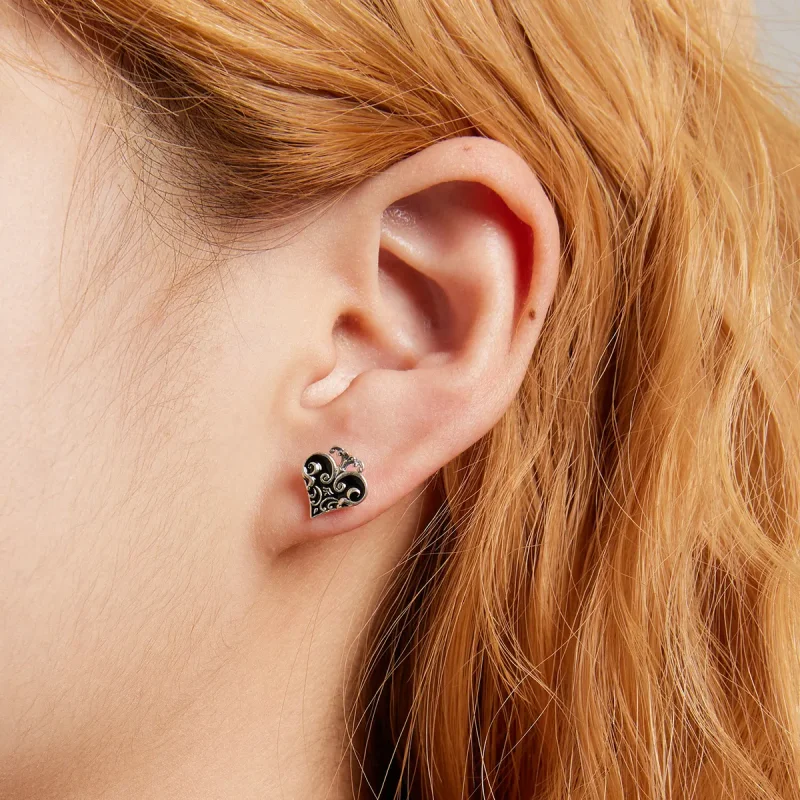 (bilde for) Pandora Style Poker Hearts øredobber - SCE1378 - Vis 8