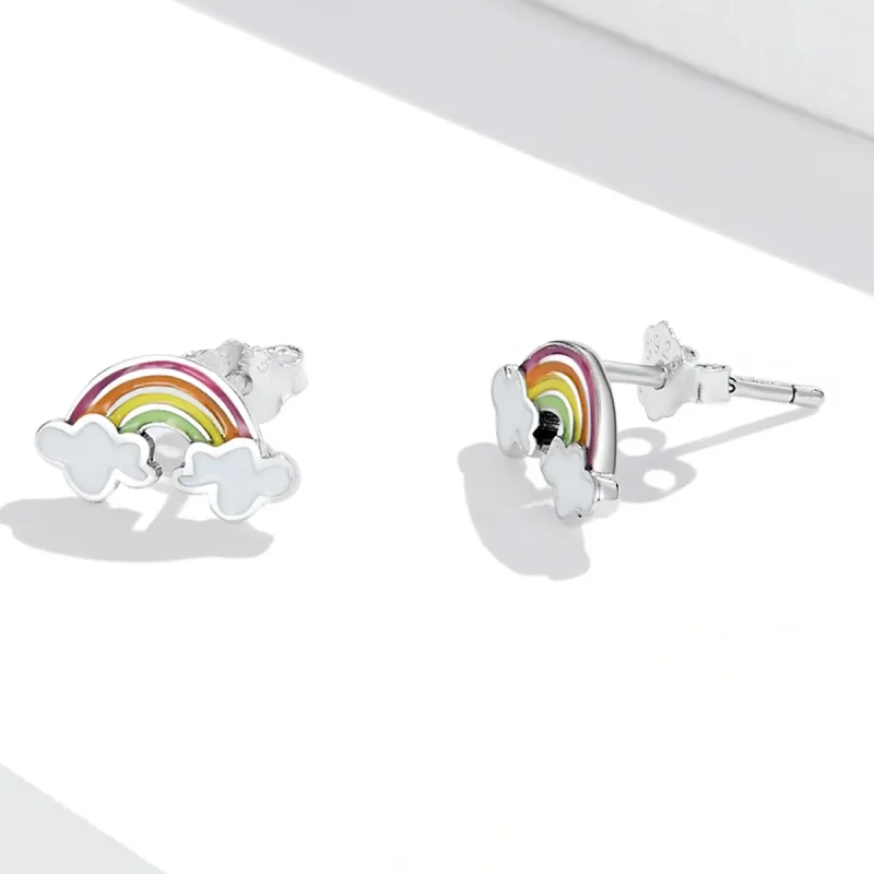 (bilde for) Pandora Style Rainbow Clouds ørepynt - SCE1339 - Vis 3