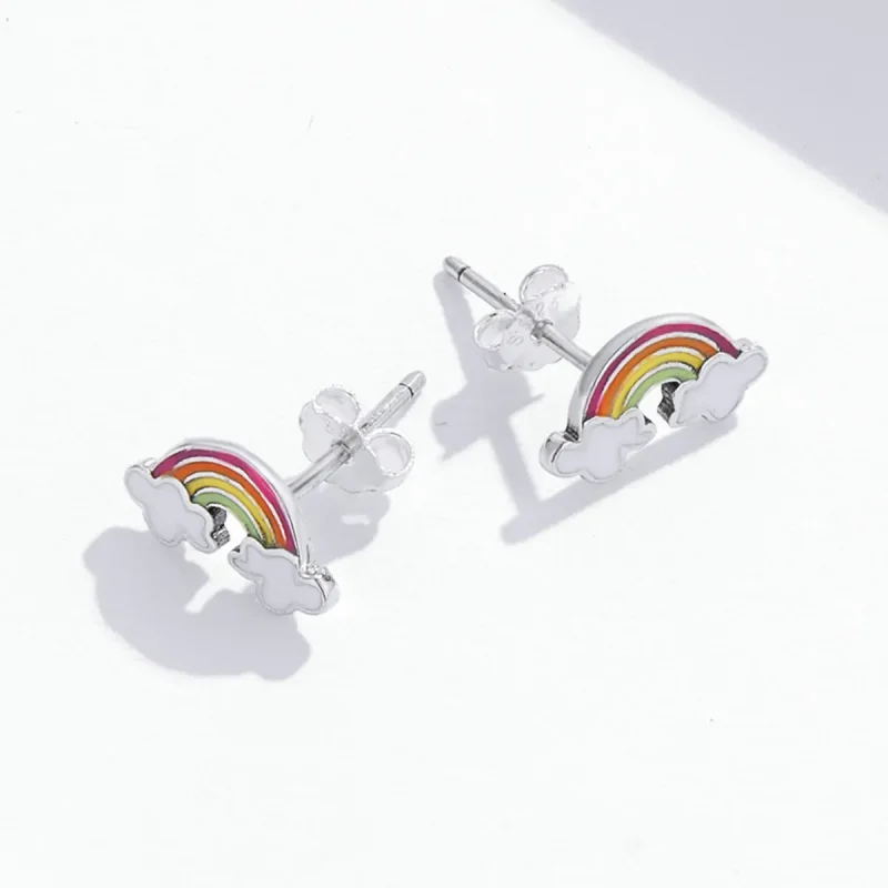 (bilde for) Pandora Style Rainbow Clouds ørepynt - SCE1339 - Vis 4