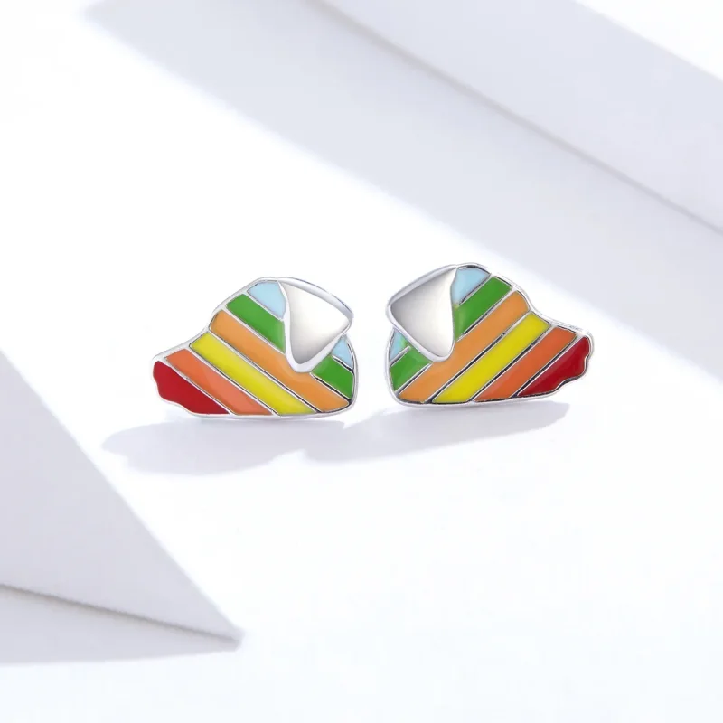 (bilde for) Pandora Style Rainbow Dog ørepynt - SCE825 - Vis 2