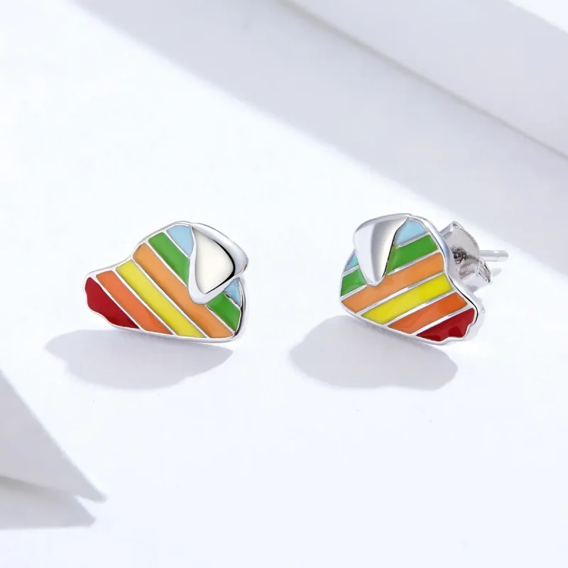 (bilde for) Pandora Style Rainbow Dog ørepynt - SCE825 - Vis 3