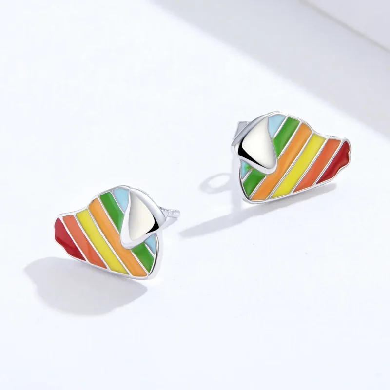 (bilde for) Pandora Style Rainbow Dog ørepynt - SCE825 - Vis 4